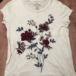 Flower-Embroidered Top